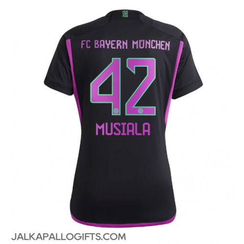 Bayern Munich Jamal Musiala #42 Vieraspaita Naiset 2023-24 Lyhythihainen